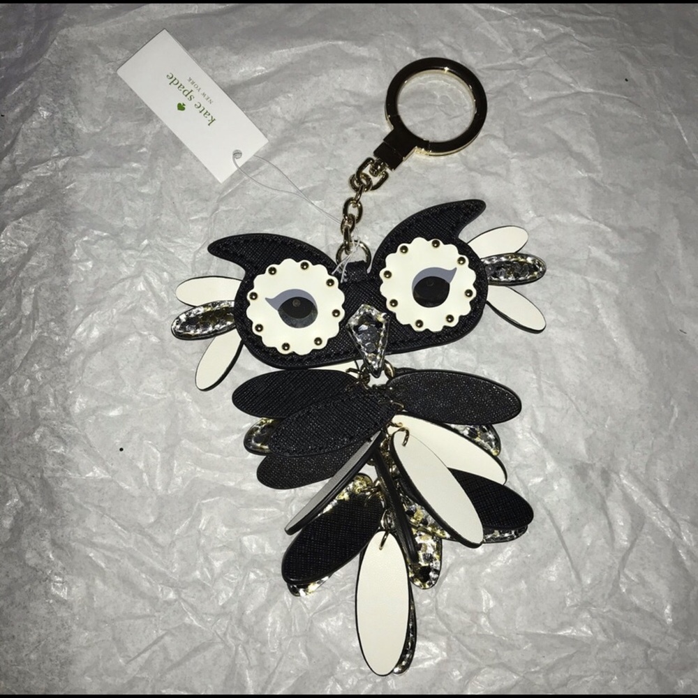 Kate Spade Owl Bag Charm/Keychain NWT - Picture 1 of 5